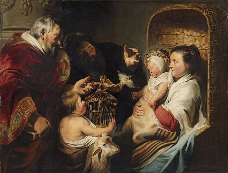 La Sacra Famiglia con Giovanni Battista ei suoi genitori